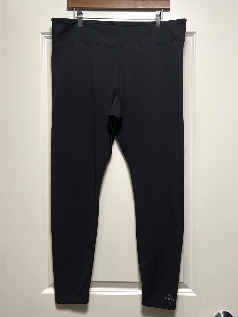 LL Bean Boundless Performance Tights 50+ UPF Hiking Leggings Black 1X 506103
